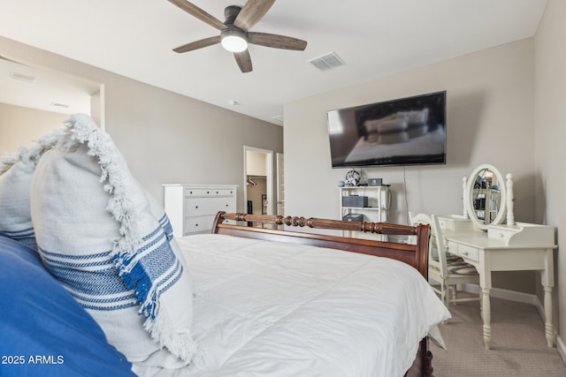 1281 W Highland Rd, San Tan Valley, AZ 85143 - bedroom with carpet, a ceiling fan, and baseboards