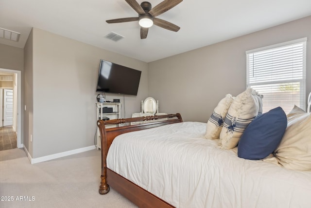 1281 W Highland Rd, San Tan Valley, AZ 85143 - carpeted bedroom with baseboards and a ceiling fan