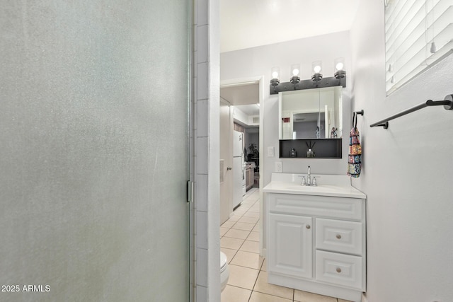 13614 N 33rd Ave, Phoenix, AZ 85029 - full bathroom featuring tile patterned floors, vanity, and a stall shower