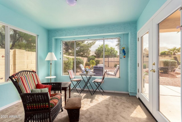 view of sunroom / solarium