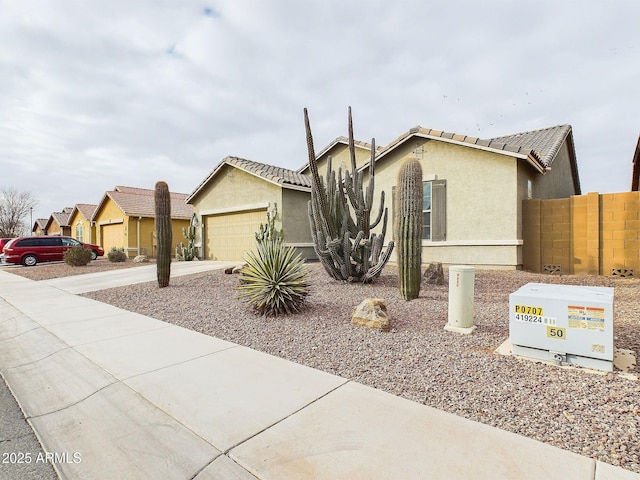 view of front of home featuring a garage