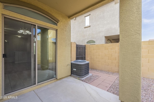 view of patio with cooling unit