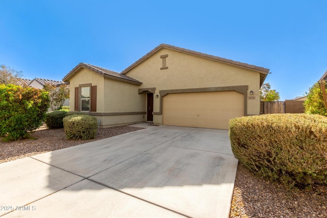 view of front of home with a garage