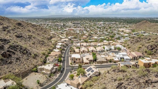 bird's eye view featuring a mountain view