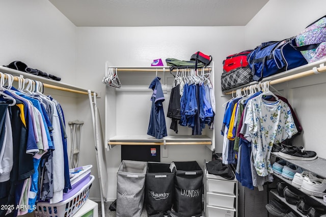 view of walk in closet
