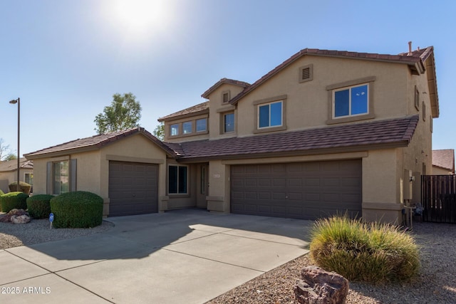 view of front of home featuring a garage