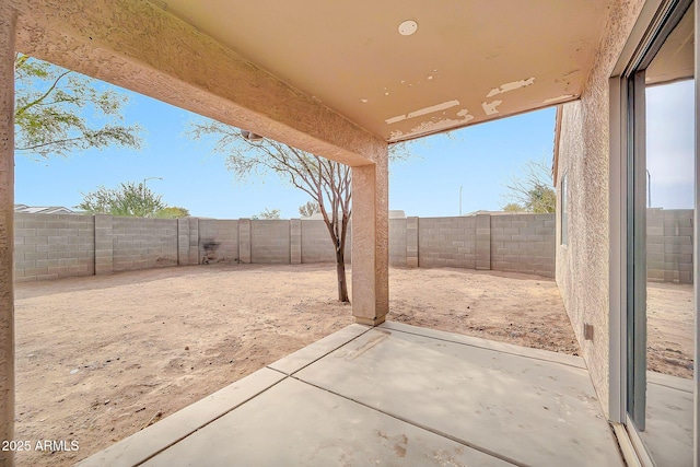 view of patio / terrace with a fenced backyard