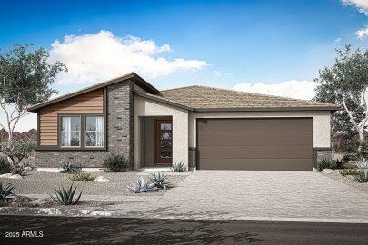 view of front of home with a garage and driveway