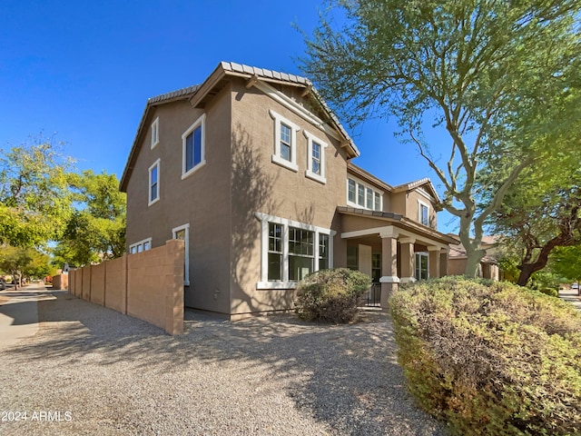 exterior space featuring covered porch