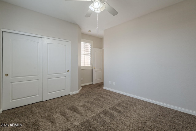 1826 W Oriole Way, Chandler, AZ 85286 - unfurnished bedroom with carpet, a closet, and a ceiling fan
