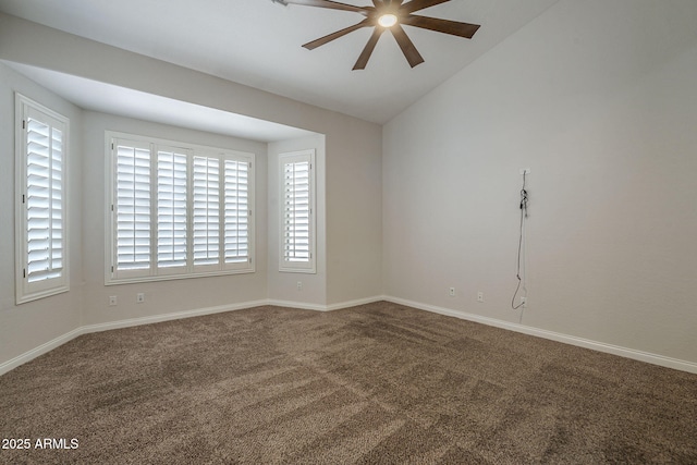 1826 W Oriole Way, Chandler, AZ 85286 - unfurnished room featuring carpet, a ceiling fan, and lofted ceiling