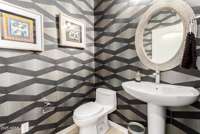 half bathroom with toilet