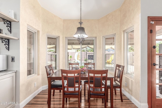 15825 N 45th St, Phoenix, AZ 85032 - dining room with plenty of natural light, wood finished floors, and a textured wall