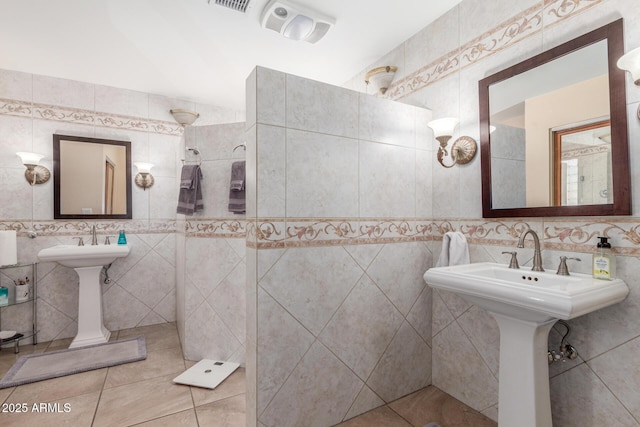15825 N 45th St, Phoenix, AZ 85032 - bathroom with tile walls, a walk in shower, and tile patterned flooring