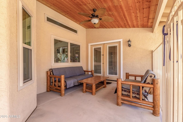 15825 N 45th St, Phoenix, AZ 85032 - view of patio / terrace with french doors and ceiling fan