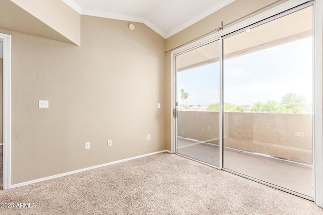 2134 E Broadway Rd Unit 2030, Tempe, AZ 85282 - unfurnished bedroom featuring crown molding, access to outside, carpet, and baseboards