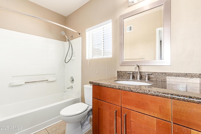 2134 E Broadway Rd Unit 2030, Tempe, AZ 85282 - full bathroom with toilet, vanity, shower / bathtub combination, and tile patterned flooring