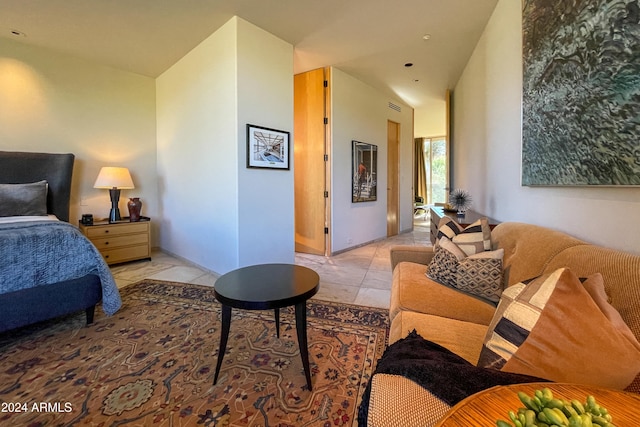 view of tiled bedroom