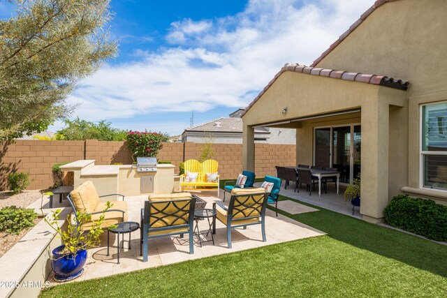 24226 N 22nd St, Phoenix, AZ 85024 - view of patio / terrace with an outdoor living space and a grill
