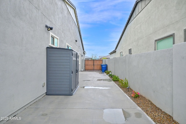 exterior space with a fenced backyard