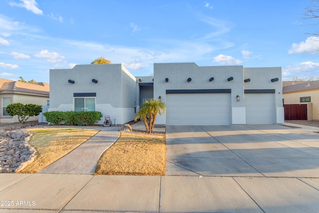 adobe home with a garage