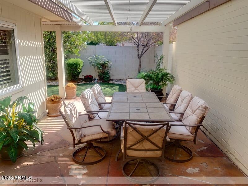 view of patio with a pergola