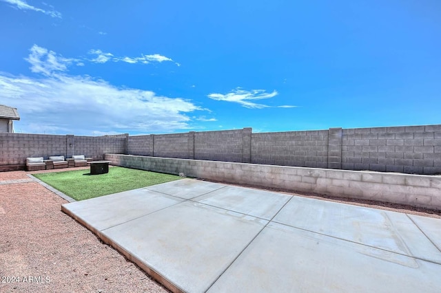 view of patio / terrace featuring a fenced backyard