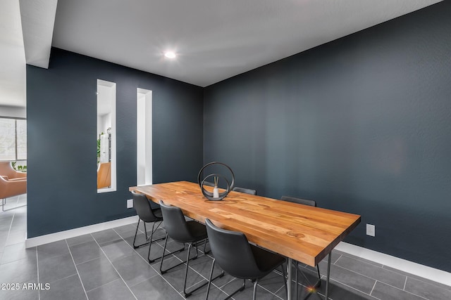 view of tiled dining area