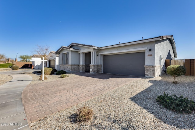 view of front of home featuring a garage