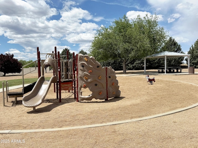 community playground featuring a gazebo