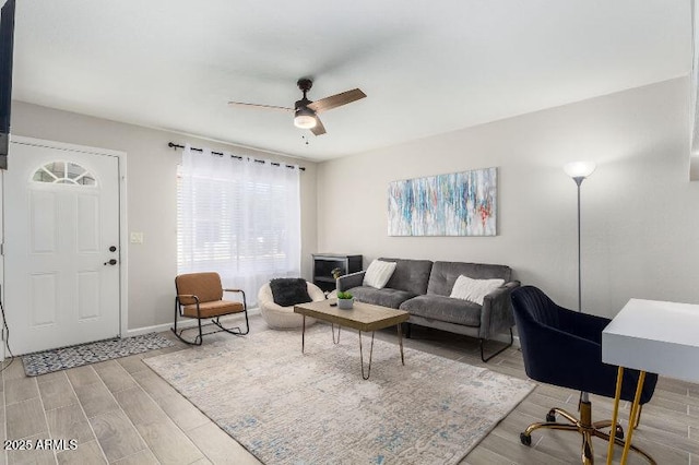 15610 N 29th St Unit 3, Phoenix, AZ 85032 - living area with plenty of natural light, ceiling fan, and light wood finished floors