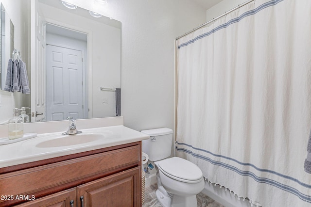 13719 W Amberwing St, Peoria, AZ 85383 - full bathroom featuring vanity, toilet, and a shower with curtain