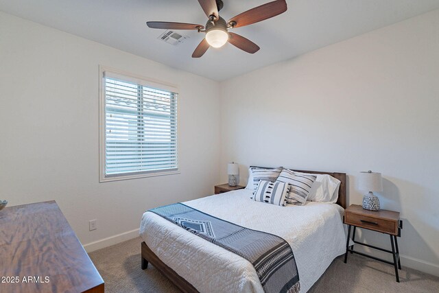 13719 W Amberwing St, Peoria, AZ 85383 - bedroom with carpet flooring, baseboards, and ceiling fan