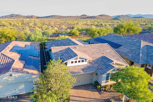 13719 W Amberwing St, Peoria, AZ 85383 - aerial view of property and surrounding area with a mountainous background