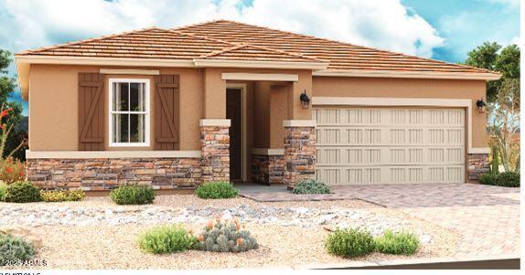 view of front facade featuring a garage