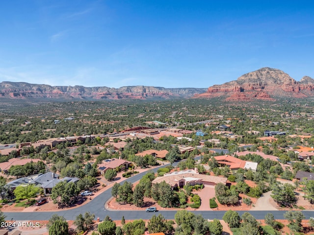 bird's eye view featuring a mountain view