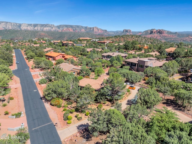 bird's eye view featuring a mountain view