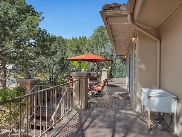 view of wooden terrace