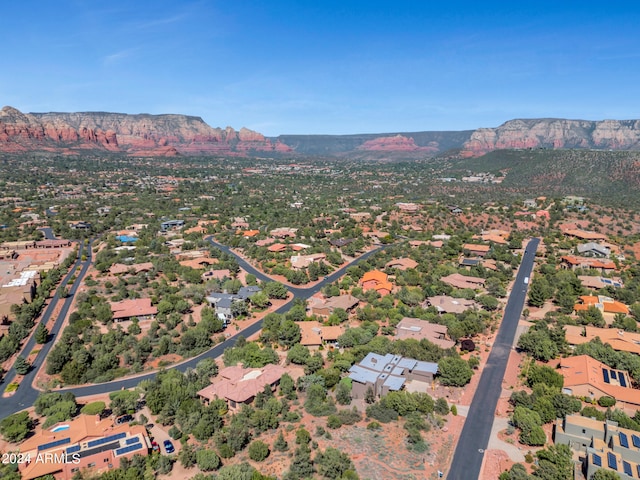 aerial view featuring a mountain view