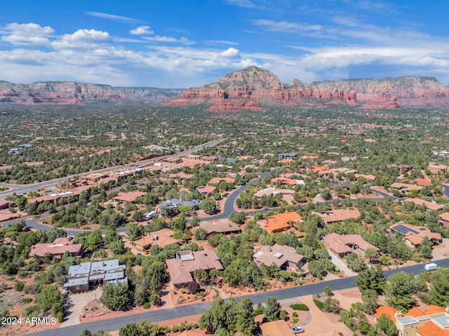 bird's eye view featuring a mountain view