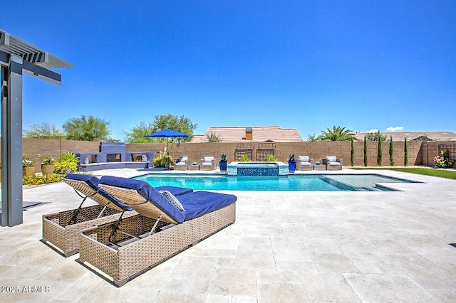 3118 E Gary Way, Phoenix, AZ 85042 - view of swimming pool with a patio and a fenced backyard