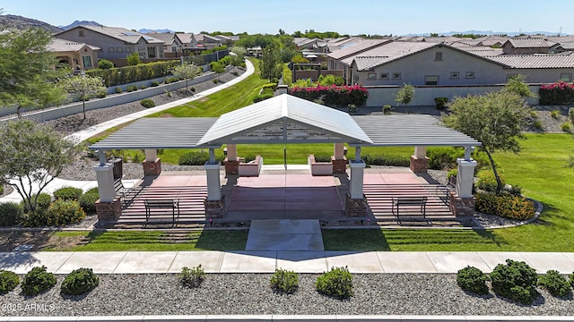 3118 E Gary Way, Phoenix, AZ 85042 - view of home's community with a gazebo, a residential view, and a yard