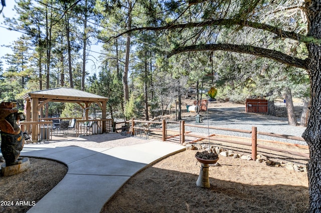 view of home's community with a gazebo