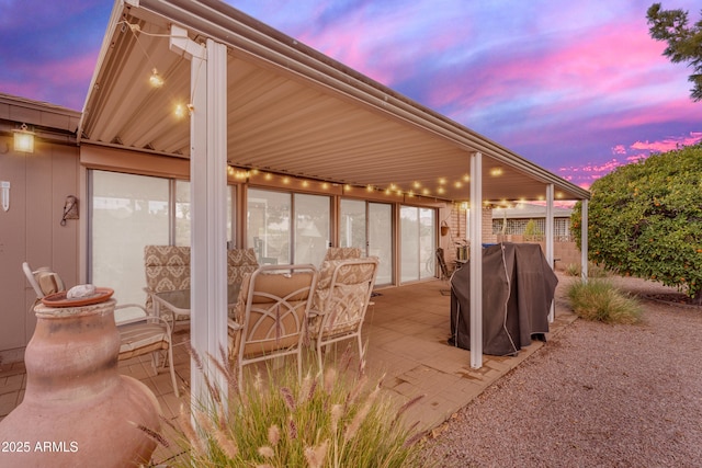 view of patio featuring grilling area