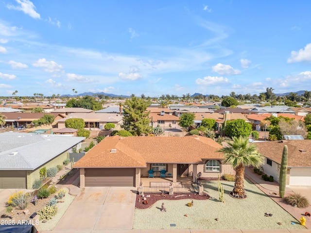 aerial view featuring a residential view