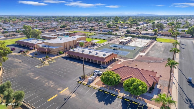 drone / aerial view with a residential view