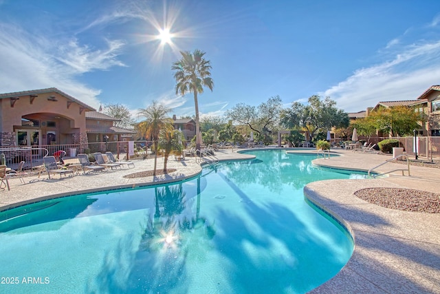 view of pool with a patio