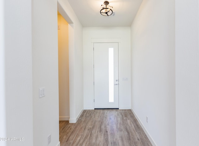 foyer featuring light hardwood / wood-style flooring