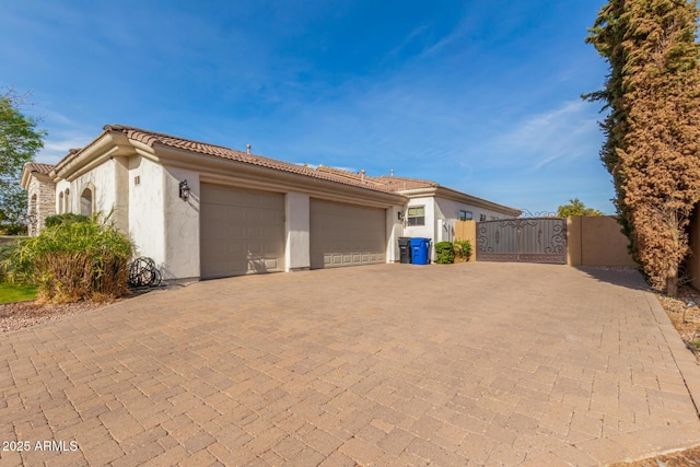 view of front of house featuring a garage