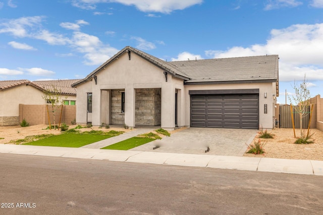 view of front of home featuring a garage